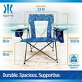 thumbnail image 2 of Portable Beach Chair for Adults - Kijaro Journey Print Beach Folding Chair, Steel Frame Foldable Beach Chair, High Beach Chair with Cooler Pocket, Outdoor Folding Chair, 2 of 14
