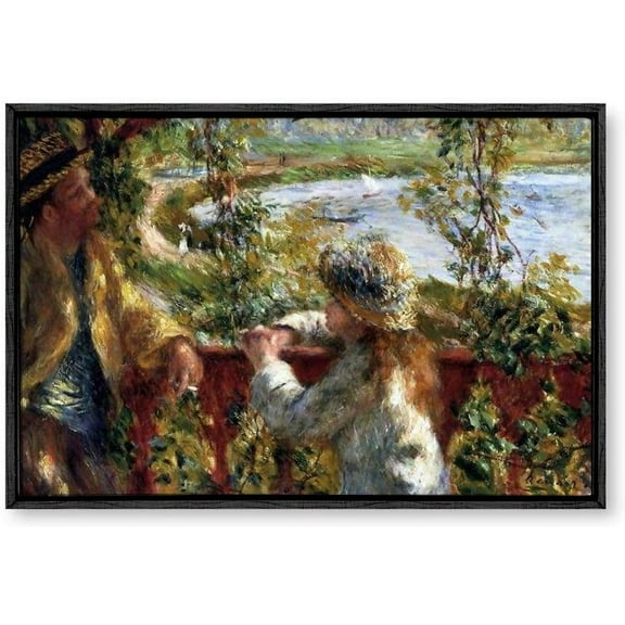 IDEA4WALL Framed Canvas Wall Art for Living Room, Bedroom La Grenouillere by Pierre-Auguste Renoir Canvas Prints for Modern Home Decoration Ready to Hang