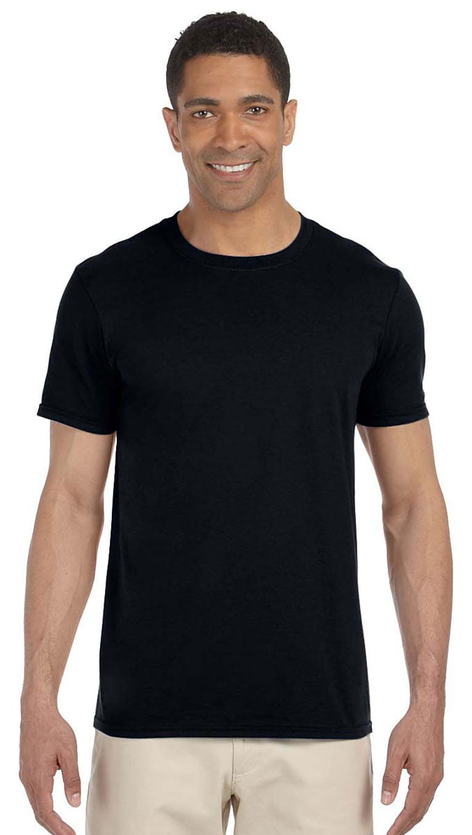 Gildan G640 Softstyle Men's T-Shirt -Black-3X-Large - Walmart.com