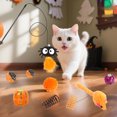 thumbnail image 6 of Leeye Halloween Cat Tunnel Toy Set Foldable, Collapsible Cat Tube with Feather Wand Balls Mice for Indoor Cats Kittens, Interactive Pet Play Kit, 6 of 8