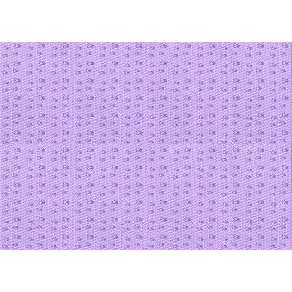 Ahgly Company Indoor Rectangle Patterned Heliotrope Purple Area Rugs, 2' x 5'