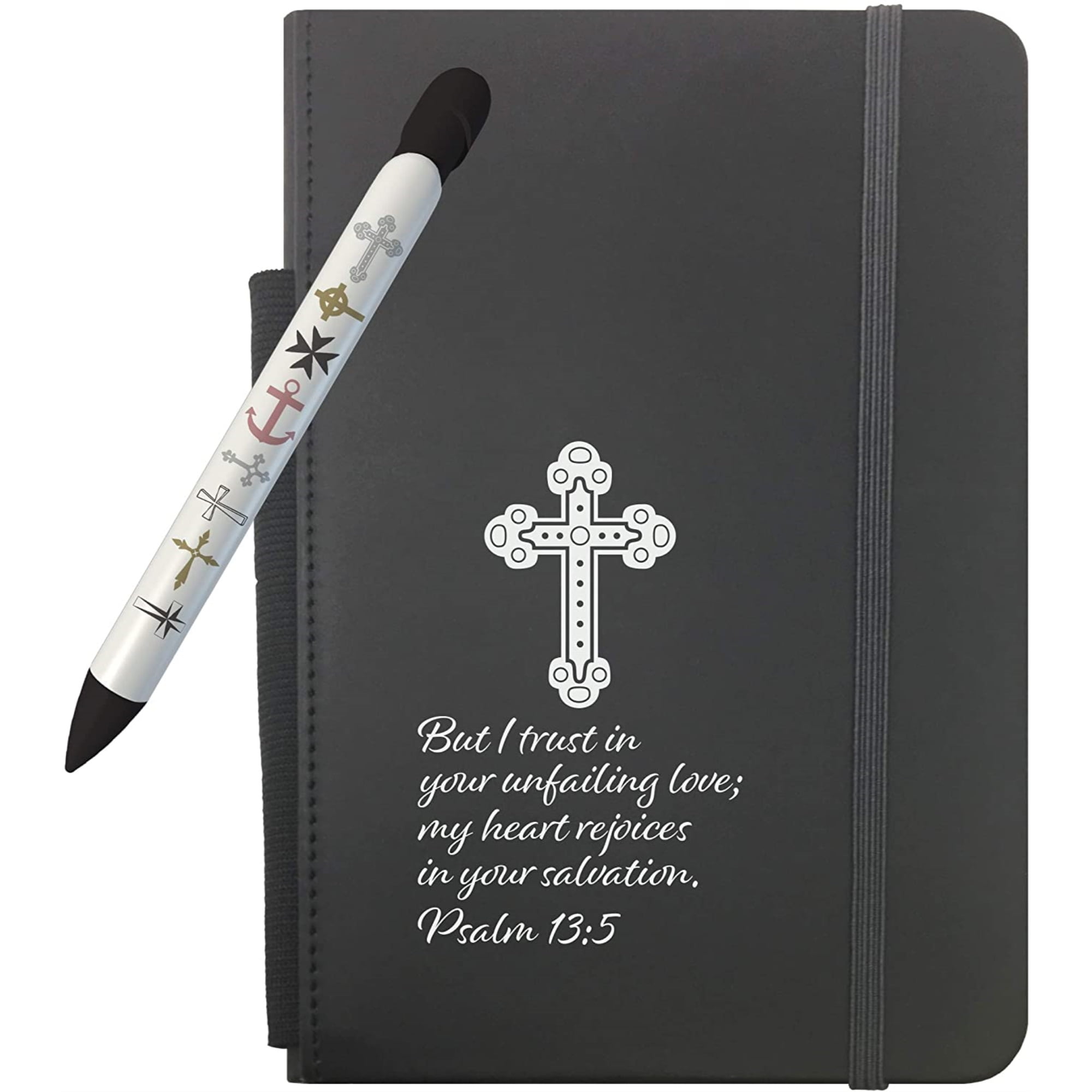 Cross & Fish Scripture Pens with Rotating Messages 6 Pen Set 36001 