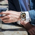 thumbnail image 6 of CIRUTVAL Stainless Steel Metal Band and Case Compatible with Apple Watch Band and Covre 41mm 40mm Ultra 49mm 45mm 44mm, Men Metal Protective Bumper Cover for iWatch Series 9 8 7 SE 6 5 4 3 2 1, 6 of 6