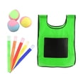 thumbnail image 2 of Juego de Dodgeball con 3 bolas adhesivas, pelotas de juguete suaves, juego de fiesta, 5 cintas, accesorios de juego deportivo al aire libre para patio Verde, 2 of 9