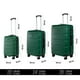 thumbnail image 3 of Juego 3 Maletas De Viaje Rigidas Ruedas 360 Bolsas De Viaje verde 1, 3 of 9