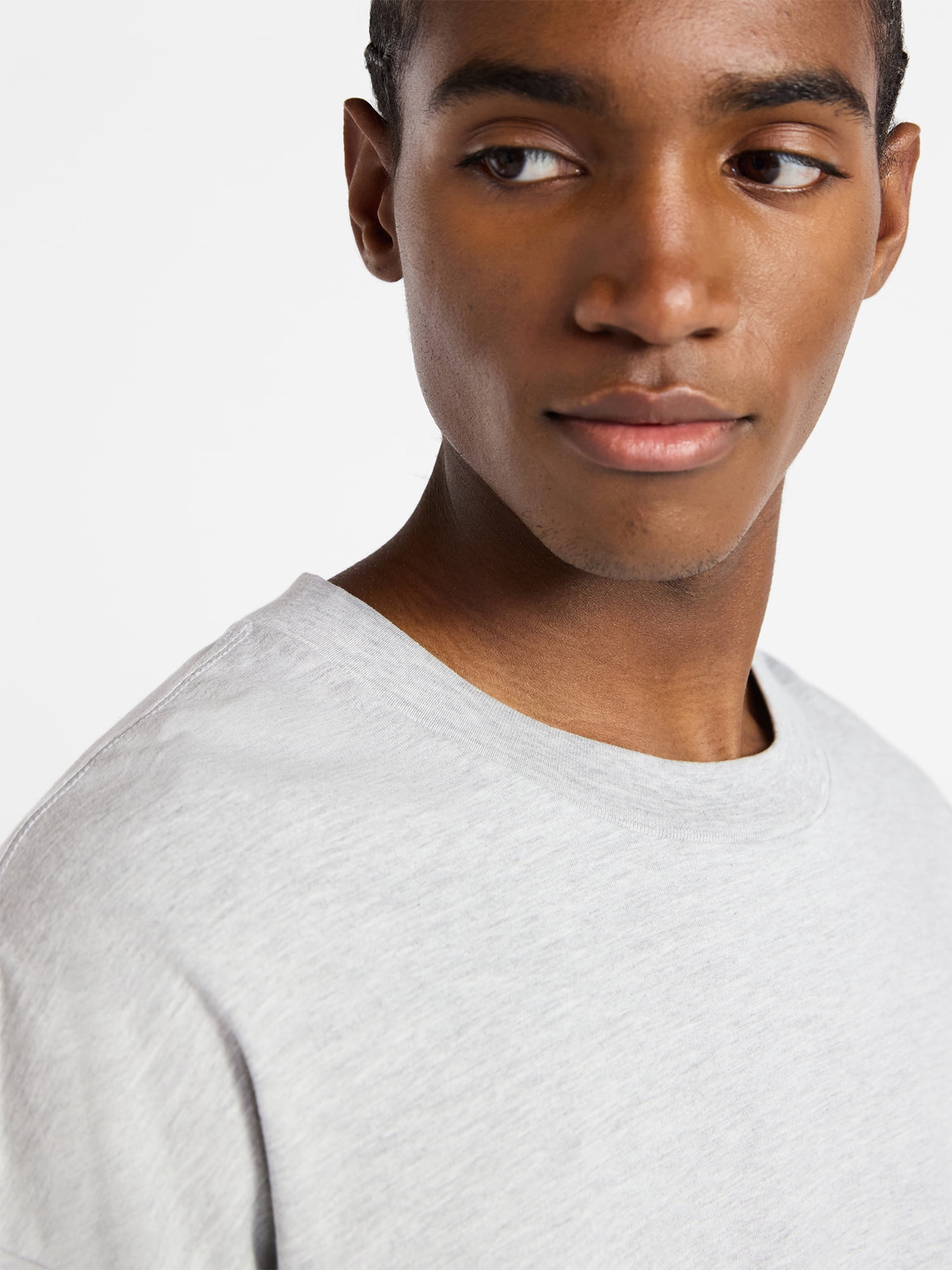 No Boundaries Men's Oversized Boxy Tee with Short Sleeves, XS-4XLT