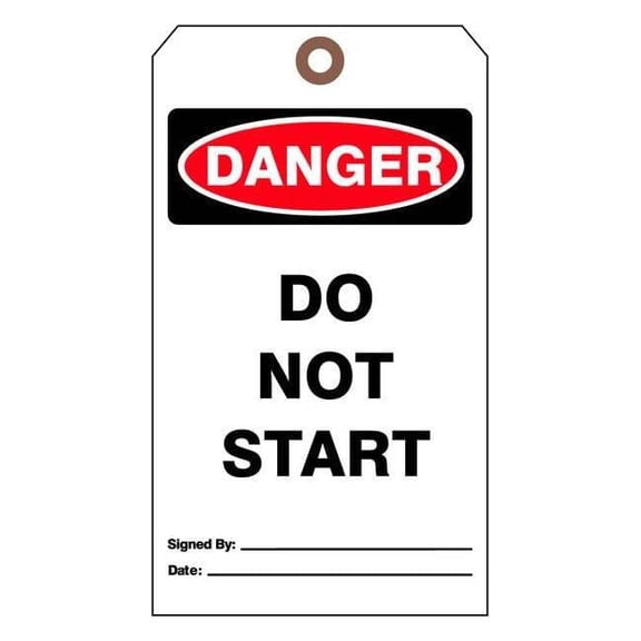 See All Industries Danger Tag,7 in H,4 in W,Cardstock,PK25 DTUF-G34
