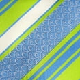 thumbnail image 2 of Youth Striped Green and Blue Microfiber Necktie by Ringmasters, 2 of 4
