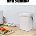 thumbnail image 2 of Indoor Compost Bin with Multiple Uses Trash Can Design, Hanging Trash Can Odor-Blocking & Fruit Fly Free Technology, 1.3 Gallon White PP Material for Easy Kitchen Disposal,, 2 of 7