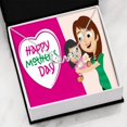 thumbnail image 4 of Pink Mother Daughter Mom Gift Scripted Love Necklace Stainless Steel Message Card Gift, 4 of 7