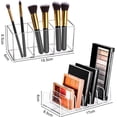 thumbnail image 3 of Organizador Brochas y Paletas Maquillaje Transparente Acrílico, Organizador Brochas Maquillaje 3 Ranuras, 7 Secciones Organizadores Paletas, para Tocadores, 3 of 4