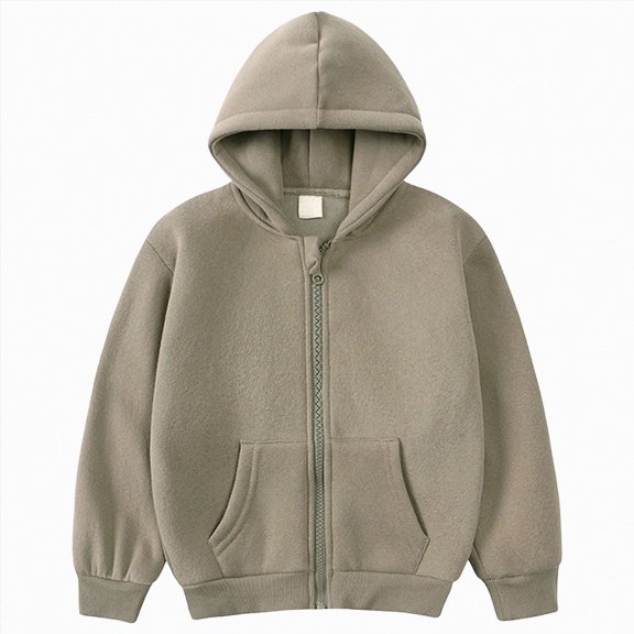 Gubotare Toddler Casual Sweatshirt Zip up Hooded Sports Jacket with Pocket Boys Girls Athletic Hoodie 12M-10 Years Bronze,Size 6-7 Years