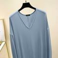 thumbnail image 3 of Maplenight Modal Nightgowns for Women Oversized Nightgown Long Sleeves Nightshirts V-Neck Full Length Sleep Shirts, 3 of 5