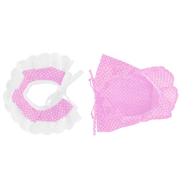 Conjunto de gorro y bufanda para mascotas, babero de encaje adorable para mascotas, suministro para mascotas, conjunto de gorro con babero para mascotas, estándares líderes en la industria Jadeshay A
