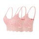 thumbnail image 1 of 2 piezas de sujetador de encaje con tirantes sólidos para mujer, ropa interior de poliéster con huecos, 1 of 1