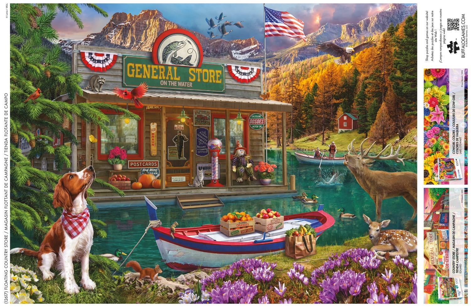 Buffalo Games Floating Country Store 1000-Piece 26.75 x 19.75-Inch Interlocking Jigsaw Puzzle for Adults Ages 14+