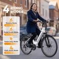 thumbnail image 3 of YareYi Roamer ST 26" Electric Bike for Adults, Step-Through Commuter E Bike, 500W Rated Motor, 28 MPH, 48V 11Ah Removable Battery, 62-Mile Range, City Cruiser Ebike, White, 3 of 8