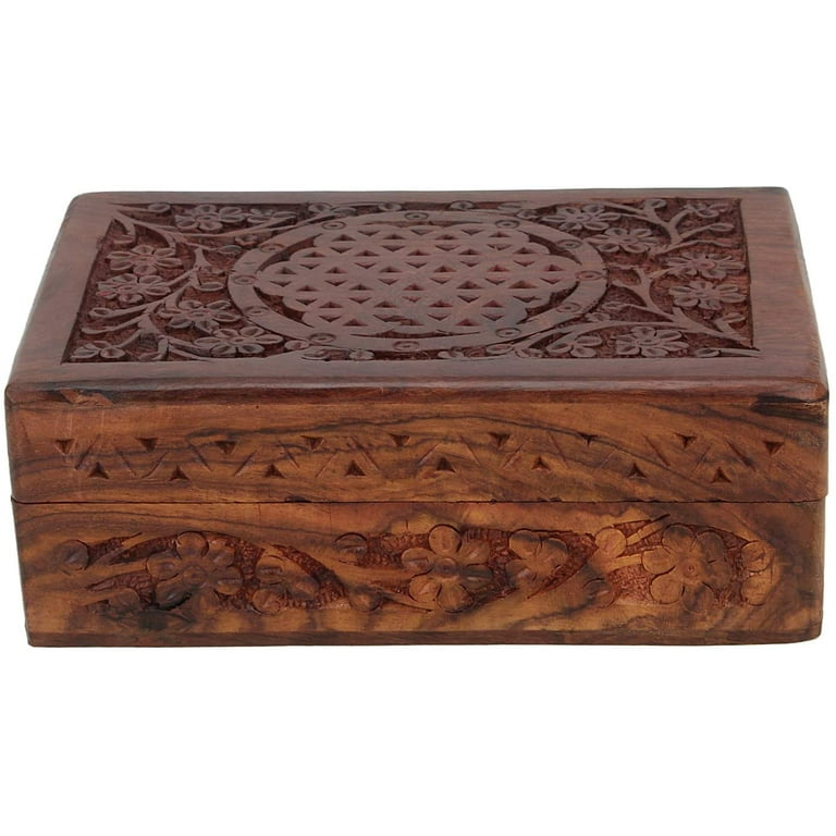 Handicrafts Wooden Jewelry Box Jewelry Organizer Box Hand Carvings Gift box