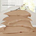 thumbnail image 3 of Nestl Pillow Sham Set of 2, Premium 1800 Series Double Brushed Bed Pillow Cases, Mocha Light Brown, King 20" X 36", 3 of 5