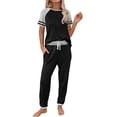 thumbnail image 1 of Women Casual Sweatsuit Pullover Sweatpants Sport Outfits Jogger Set with Drawstring, 1 of 5