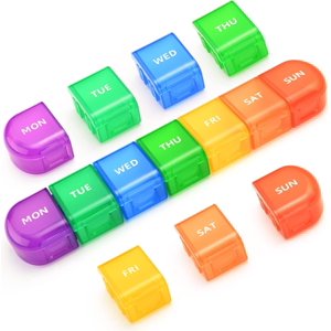 Woeilo Weekly Pill Organizer, Extra Ldetachable Pill Box,S