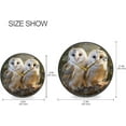 thumbnail image 2 of Coolnut Tree Owls Wall Clock Round Silent Non Ticking Battery Operated Accurate Arabic Numerals Design Clocks for Home Kitchen Living Room Bedroom 9.5inch Home Decor, 2 of 6