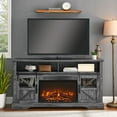 thumbnail image 3 of SEGMART 26" Electric Fireplace Insert, Wall Recessed, Mounted, Freestanding Fireplace with Fire Cracking Sound, Remote Control Timer, 1400W, Black, 3 of 11