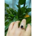 thumbnail image 3 of Silver Dainty Natural Black Onyx Ring Set, 2Ct Oval Cut Onyx Vintage Ring Set, Size 5, 3 of 3