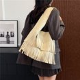 thumbnail image 4 of Bolso Retro para Axilas Mujer Con Borlas Piel Sintética Holgado Viajes, 4 of 9