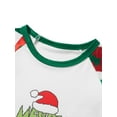 thumbnail image 5 of Elippeo Christmas Family Pajamas Matching Set Letter Print Raglan Sleeve Tops and Elastic Pants Loungewear Soft Sleepwear, 5 of 10