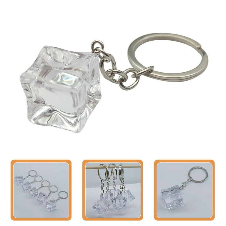 OUNONA Key Keychain Chain Creative Ice Cube Keychains Diamond