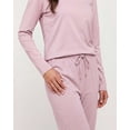 thumbnail image 4 of Real Essentials 2 Pack Women's Soft Cotton Long Sleeve Pajama Set with Pants - Lounge Sets for Women (Available In Plus), 4 of 6