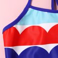 thumbnail image 5 of PEASKJP Girls Tankini Swimsuit Set Two Piece Swim Suit Floral Halter Neck Swim Suits - Girls Blue, Size 120, 5 of 5