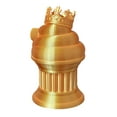 thumbnail image 4 of Znet3D King Poop Emoji Trophy - Fun Award  Gift - Handmade w/Additive Manufacturing - 6" inches Tall - Featuring a Solid Poop Emoji with a Crown, Secured on a Column Pillar, 4 of 7