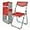 Red, variant on Plastic Folding Chairs, Comfortable Foldable Chair with Breathable Mesh Seat and Sturdy Metal Frame 350lbs Capacity for Indoor and Outdoor Use, Party, Event, Office, Dining, White, 8 Pack