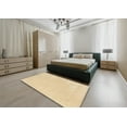 thumbnail image 5 of Ahgly Company Machine Washable Indoor Round Contemporary Brown Gold Area Rugs, 5' Round, 5 of 7