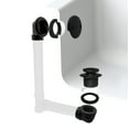 thumbnail image 3 of Westbrass 1-1/2" Tip-Toe Bathtub Drain Plumber's Pack with Two-Hole Elbow and ABS Fittings, Matte Black, 3 of 14