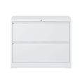 thumbnail image 5 of Dtwnek 2 Drawer Lateral File Cabinet with Lock, Lockable File Cabinet for Home Office, Locking Metal File Cabinet for Letter/A4/F4 Size, White, 5 of 8
