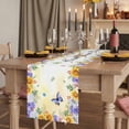 thumbnail image 2 of Table Runners 90 Inches Long Dress Scarves, Spring Wildflowers Farmhouse Coffee/Dining/Kitchen Table Runner for Living Room, Watercolor Tulip Floral Leaf Plant Yellow 13x90 Inch, 2 of 9