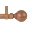 thumbnail image 2 of 1 inch Round Faux Wood Curtain Rod 160-240" - Chestnut, 2 of 2