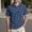 Navy, variant on CHENHANN Mens Polo Shirt Short Sleeve Button Down Corduroy T Shirt Loose Fit Blue Fashion Shirt for Man