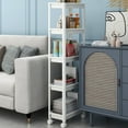 Untyo 5Tier Slim Tall Shelf Storage Cart with Rolling Wheels, Small