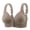 Coffee, variant on Women Plus Size Wireless Front Closure Side Support Fixed Cup Everyday Bras