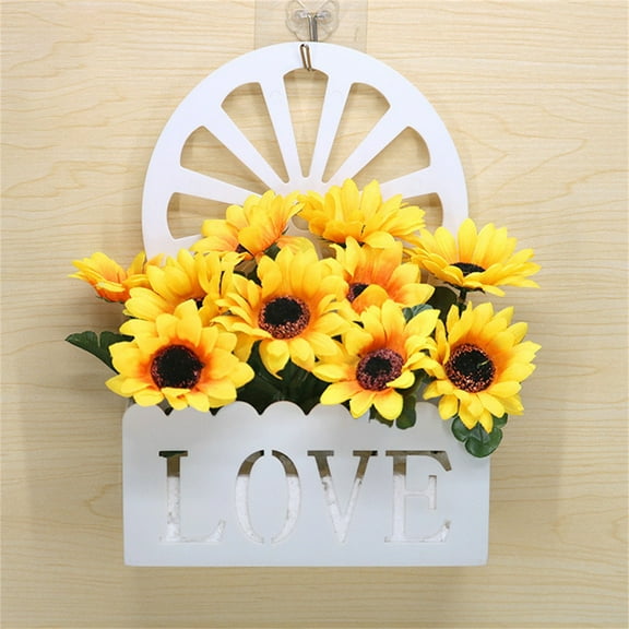 Clearance Hangs under $5,Artificial Silk Flowers In Hanging Basket Outdoor Indoor Patio Garden Decor Artificial Hanging In Basket