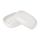 thumbnail image 1 of Paquete de 2 cajas de jabón redondas con tapa y bandeja de goteo para baño/ducha/viaje, 11,5*8*5 cm (blanco), 1 of 4