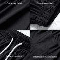 thumbnail image 4 of Inverlee Womens Athletic Shorts Drawstring Quick Dry Workout 2 in 1 Running Shorts Summer Casual Elastic Wasit Pocketed Short with Liner Black M, 4 of 8