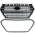 thumbnail image 5 of Front Bumper Grille with Frame - 2-Pack Front Bumper Radiator Grill Assembly Replacement for Elantra GT Hatchback 2016 2017, Black, 5 of 6