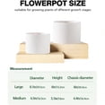 thumbnail image 2 of Ceramic Plant Pots 8.1 + 6 Inch Planters For Indoor Plants Modern Flower Pots For Plants With Drainage Medium Cylinder Flower Pots For Indoor Plants House Plants Matte White, 2 of 8