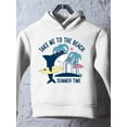 thumbnail image 3 of Summer Shark Hoodie Toddler - Toddler Hoodie, White, 3 of 4
