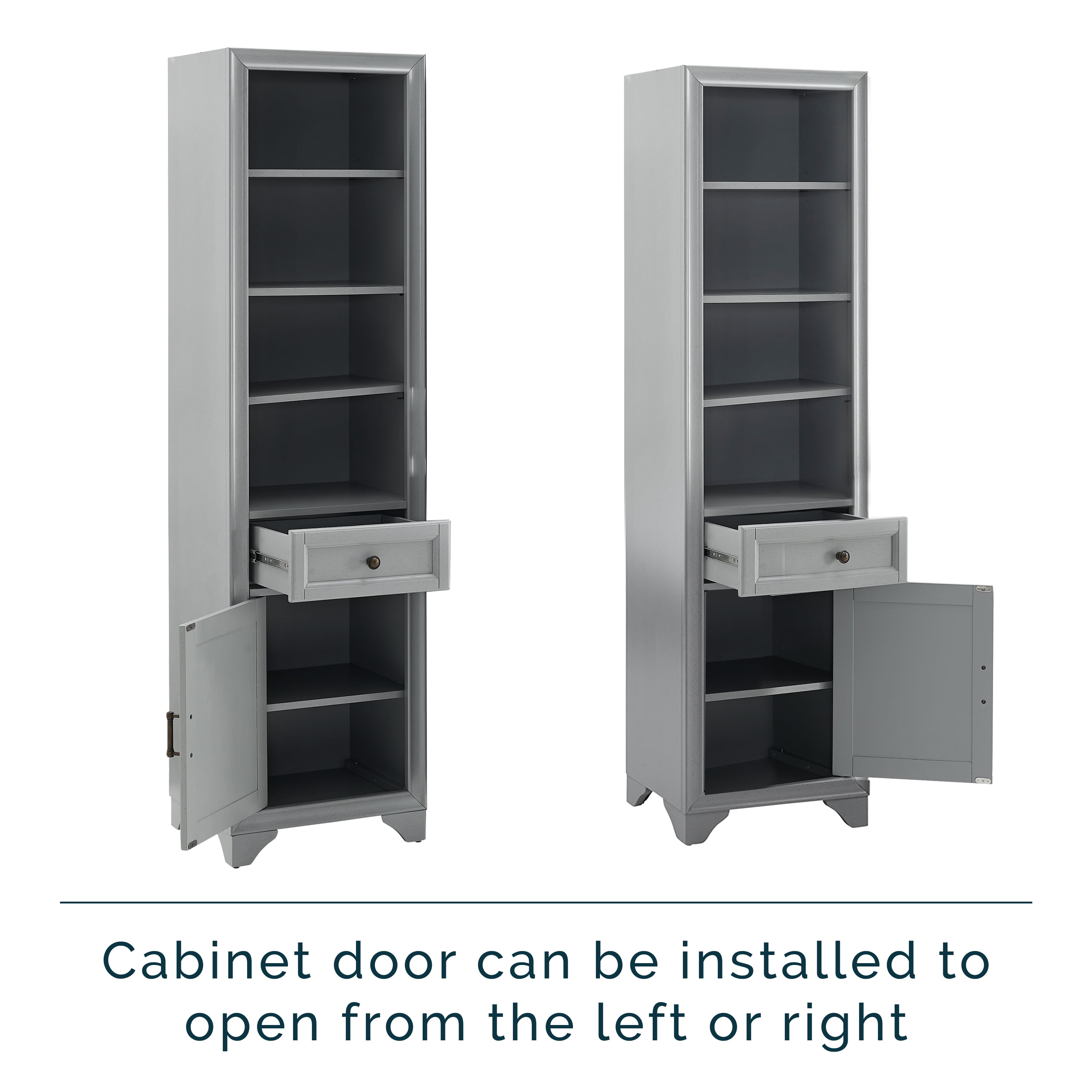 Crosley Furniture Tara 3-Piece Pantry Storage Cabinet Set with Shelves, Kitchen, Dining, or Laundry Room